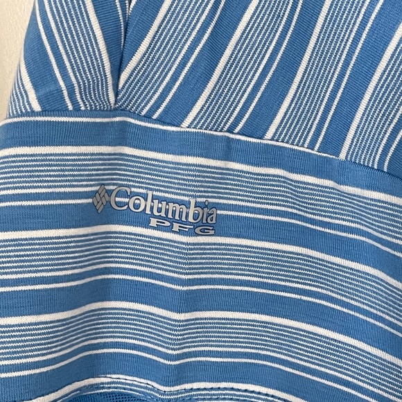 COLUMBIA WOMENS PFG SLACK WATER™ KNIT DRESS STORMY BLUE STRIPE -Size 1X - Picture 7 of 11